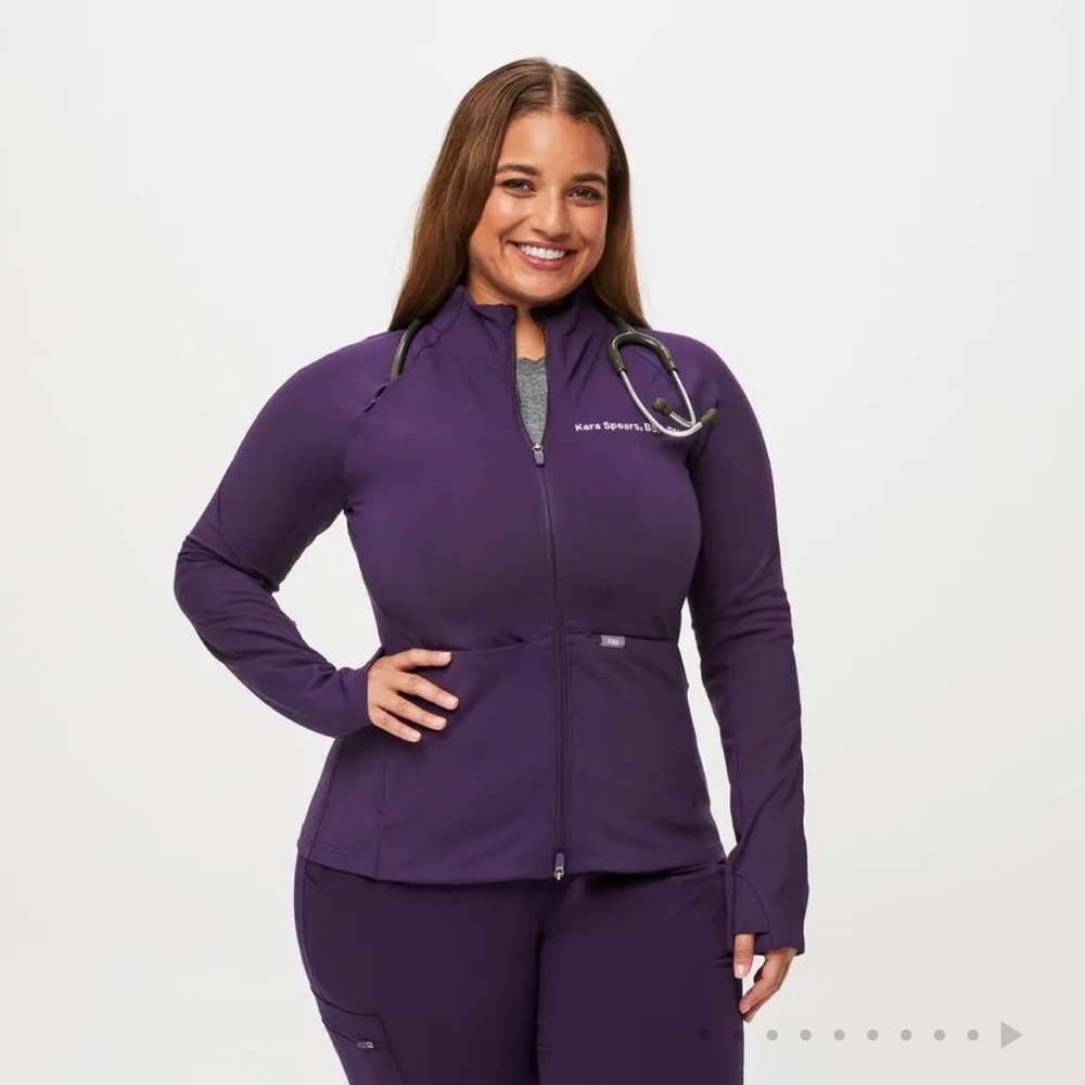 FIGS ContourKnit Scrub Jacket